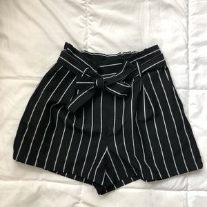 Forever21 Paperbag Striped Shorts